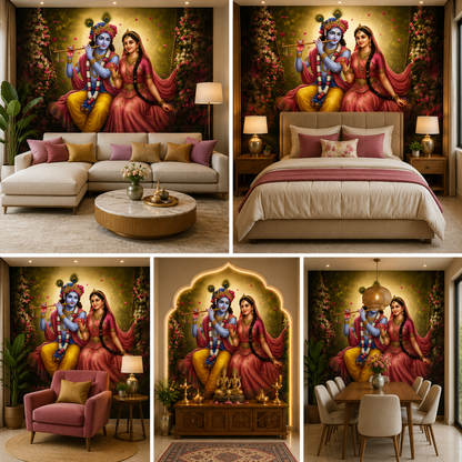 Radha Krishna Wallpaper | Peel & Stick Premium Wallpaper
