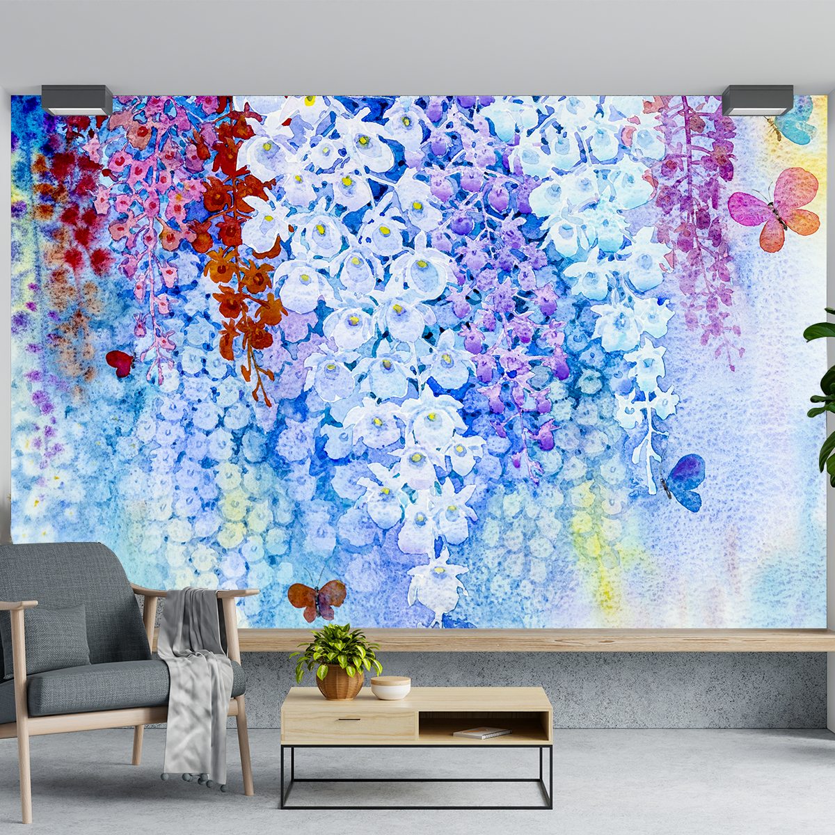 Premium Floral Wallpaper for Living Room Wall Decors | HD Self Adhesive Wallpapers Just Peel and Stick Wallpaper