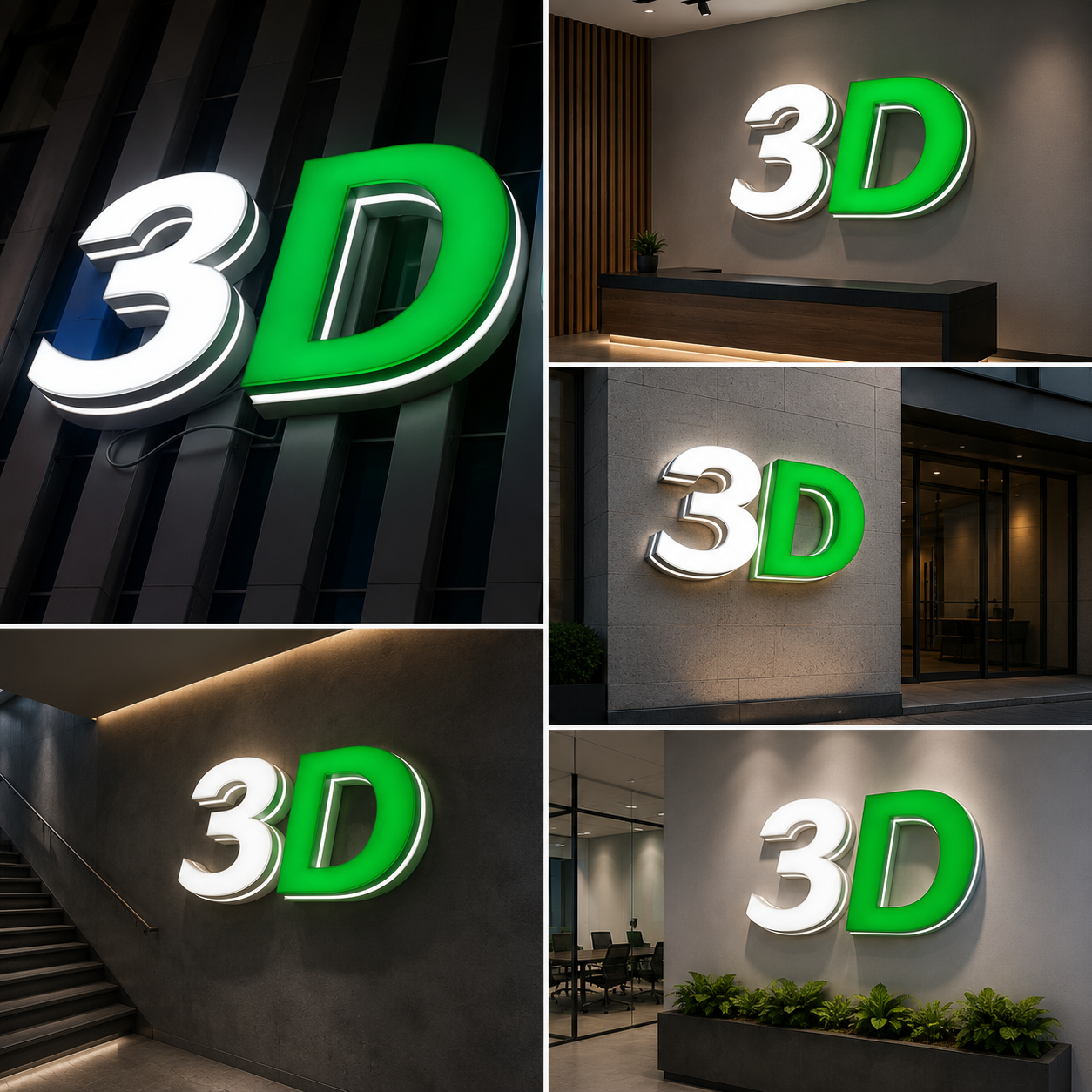 3D LED Acrylic Letter Sign | Illuminated Channel Letters for Shop & Branding | Custom Backlit Signage Board