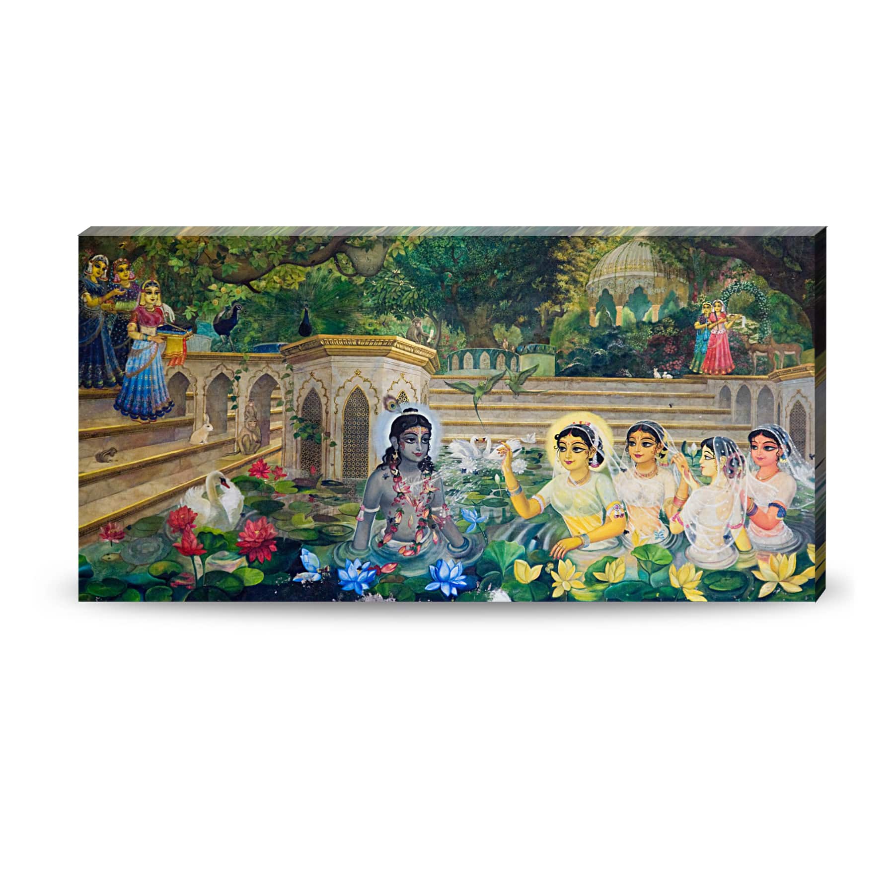 Madhubani Radha Krishna Wall Painting Frame | Canvas Painting 