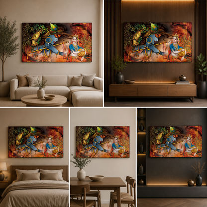 Radha Krishna Painting | Canvas Painting Frame
