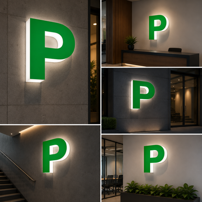 Glossy Acrylic Letter Sign | 3D Raised Alphabet for Name Plates & Shop Signage | Custom Bold Letter Design