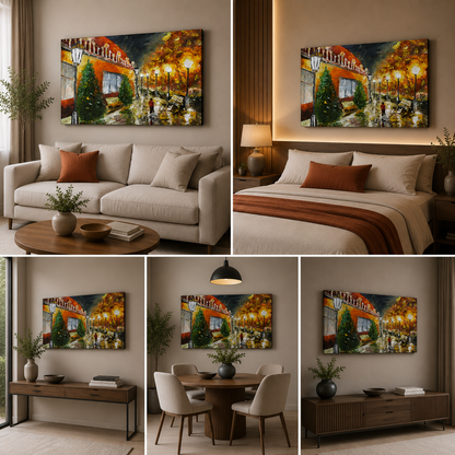 Couples Walking Wall Painting Frame for Living Room Wall Decor