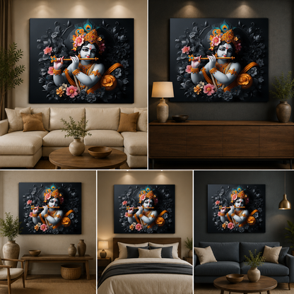 Lord Krishna Painting | Canvas Painting Frame