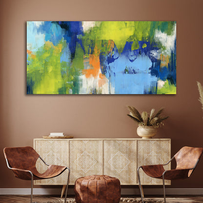 Colorful Abstract Landscape Canvas Painting Wall Art for Living Room