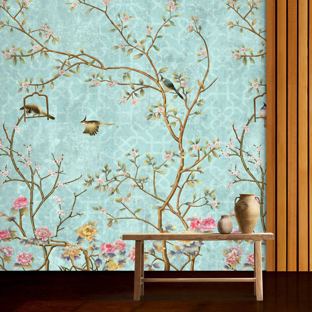 Premium Floral Wallpaper for Living Room