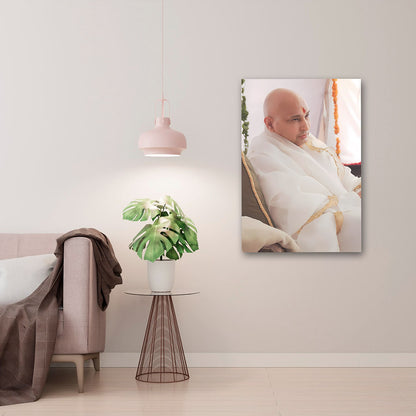 Guruji Swaroop Canvas Painting | Minimal Elegant Religious Wall Art Canvas Painting Frame for Living Room