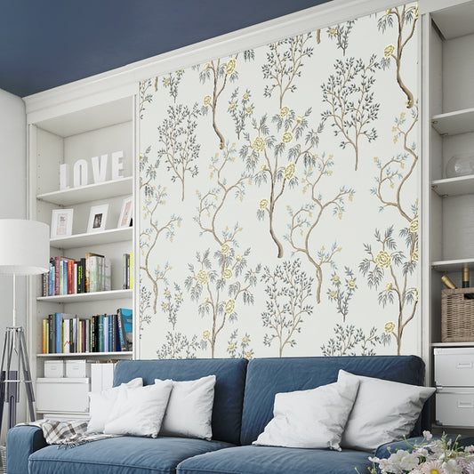 Floral Design Premium Wallpaper for Living Room