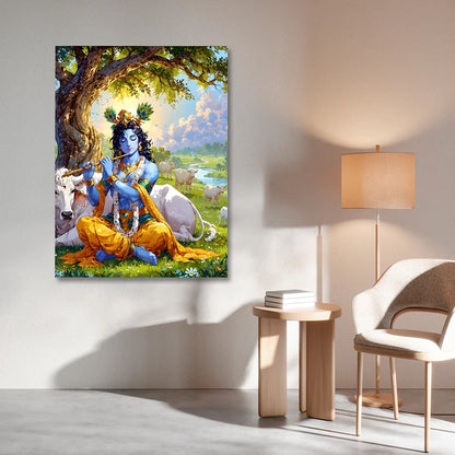 Lord Krishna Painting | Canvas Painting Frame