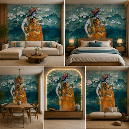Radha Krishna Wallpaper | Peel & Stick Premium Wallpaper