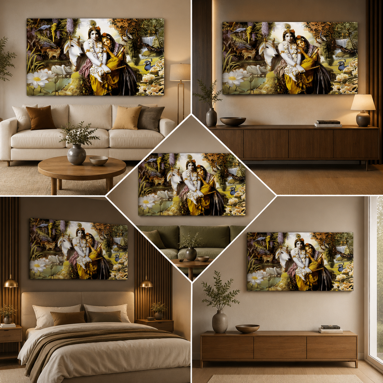 Radha Krishna Painting | Canvas Painting Frame