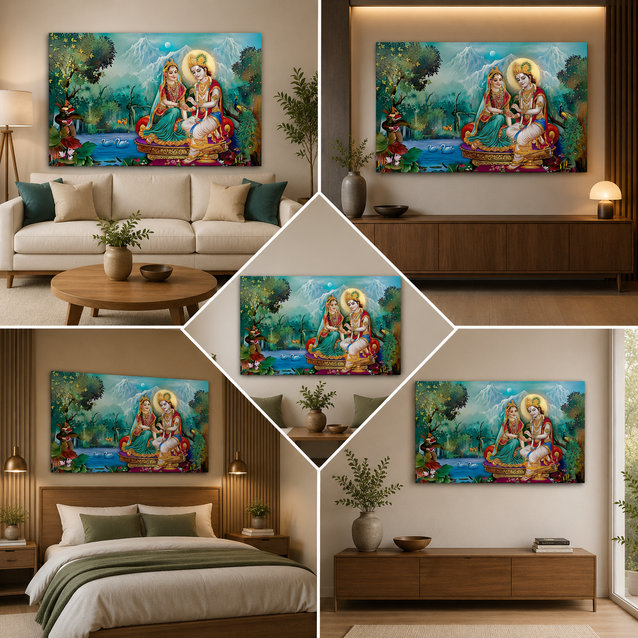 Radha Krishna Painting | Canvas Painting Frame