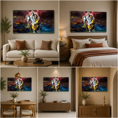 Radha Krishna Painting Frame for Living Room Wall Decor