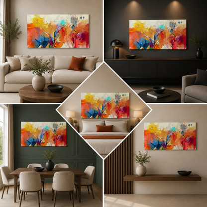 Abstract A Colorful Pattern Canvas Painting Modern Wall Art
