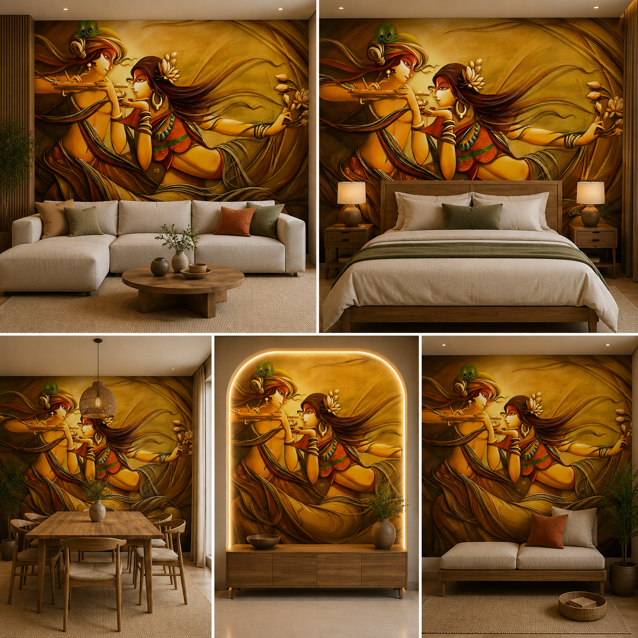 Radha Krishna Wallpaper | Peel & Stick Premium Wallpaper