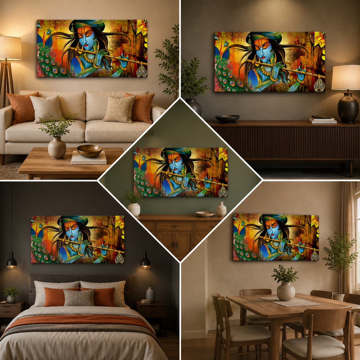 Lord krishna Painting Frame for Wall Decor