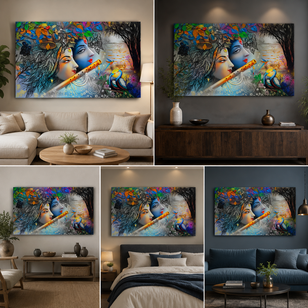 Radha Krishna Painting | Canvas Painting Frame