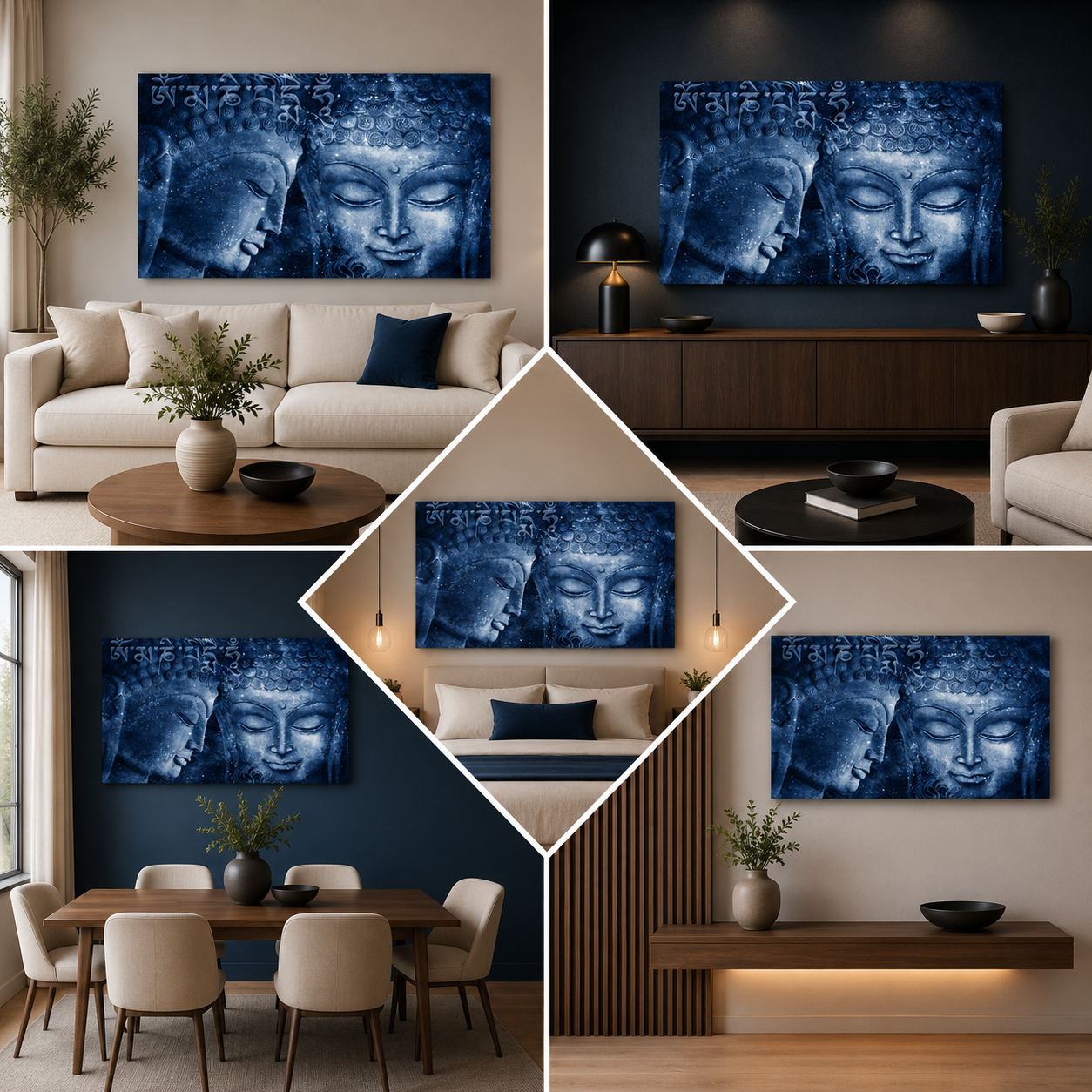 Lord Buddha Painting Canvas wall Frame for Wall Decor