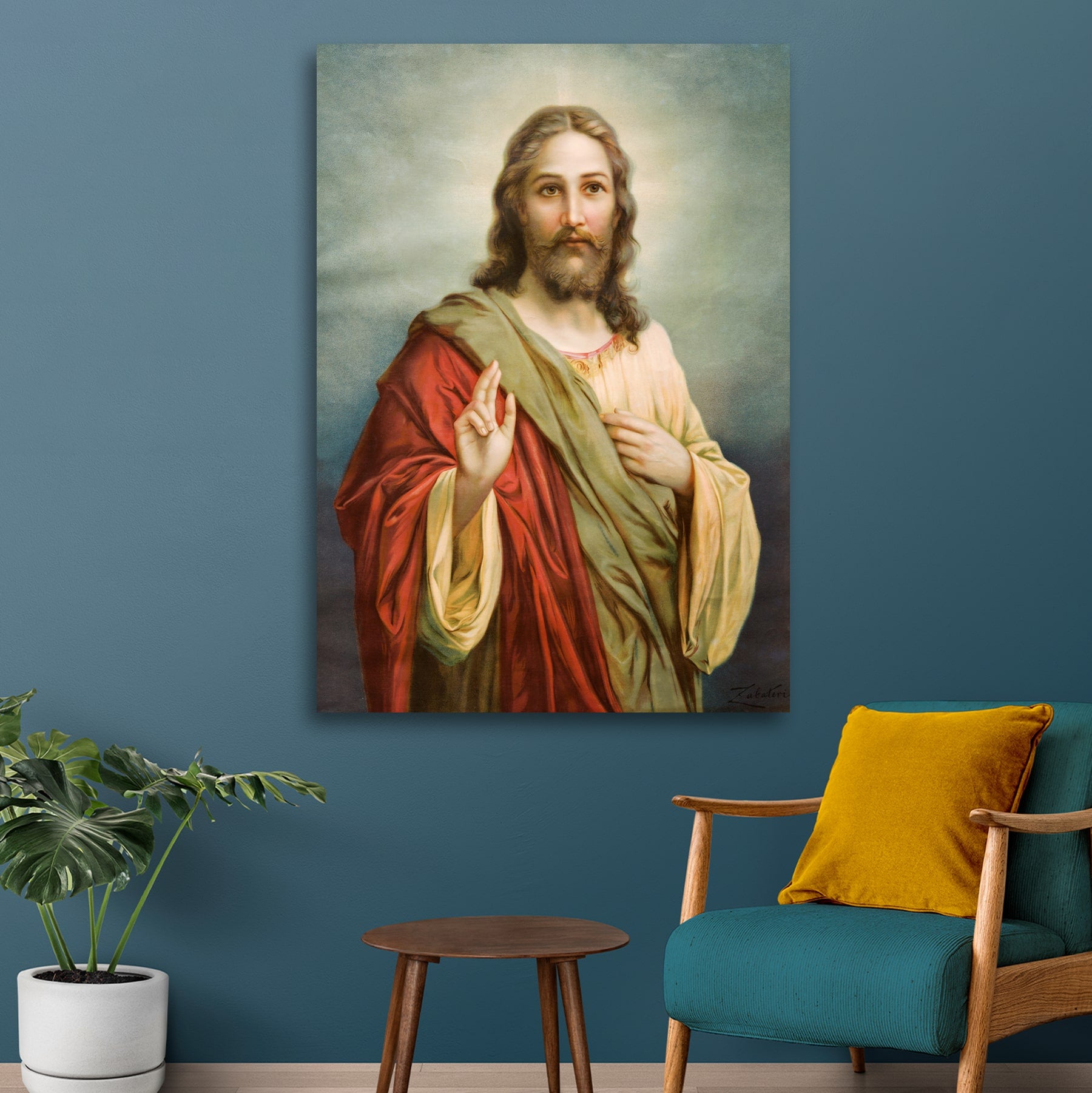 Jesus Christ Painting Canvas Wall Frame for Living Room Wall Decor