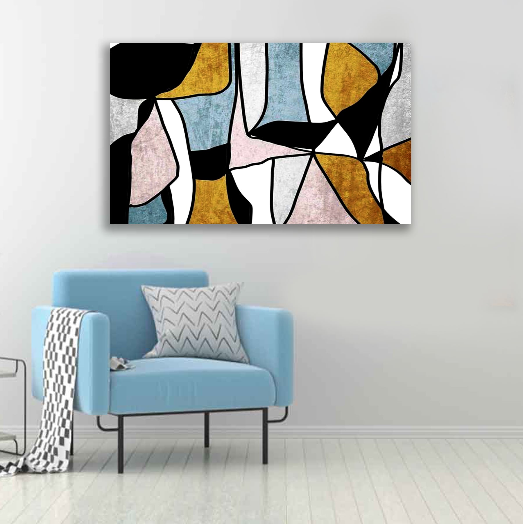 Handmade Canvas Painting Abstract Wall Art Painting Frame for Wall Decoration 