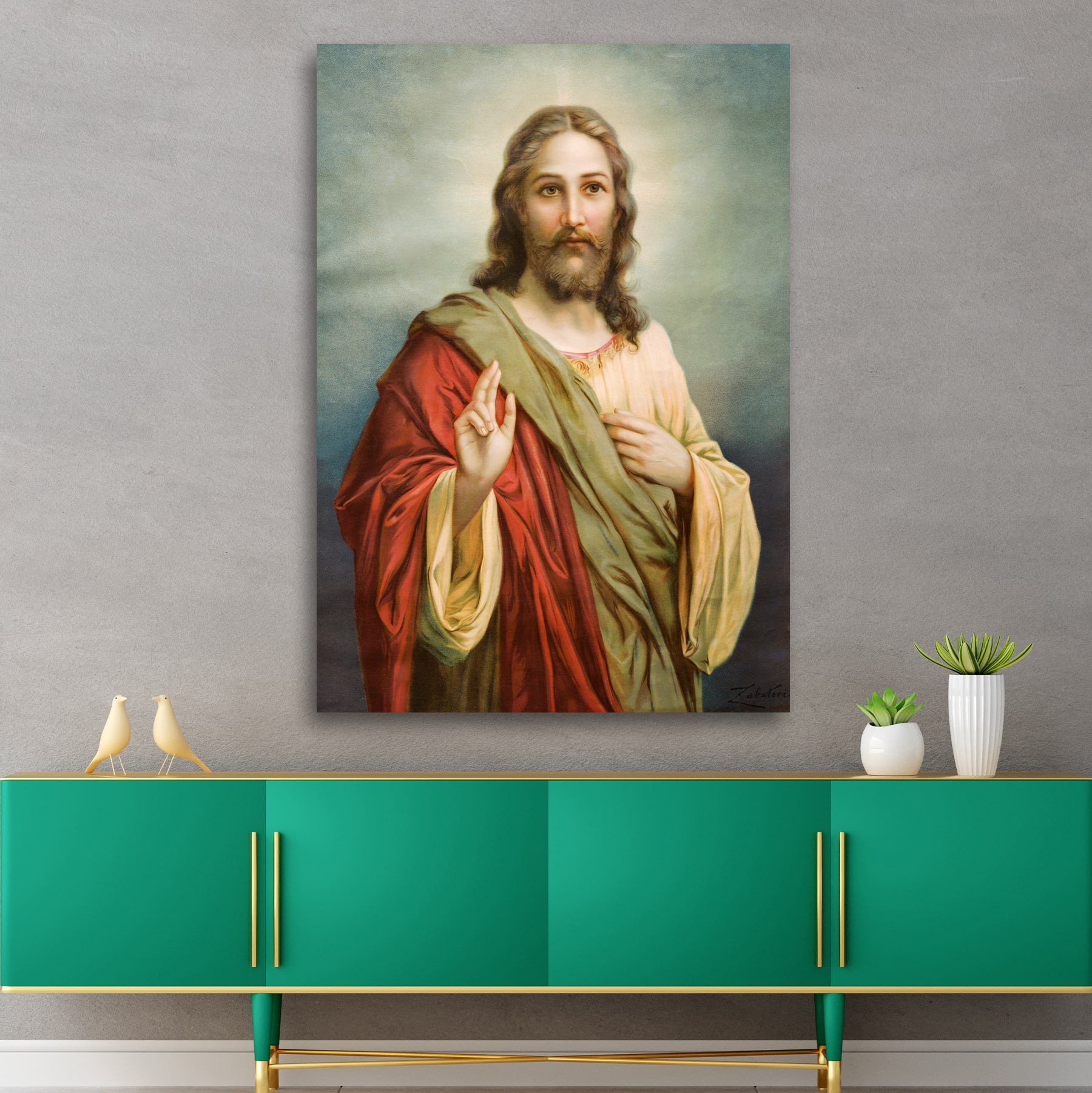 Jesus Christ Painting Canvas Wall Frame for Living Room Wall Decor