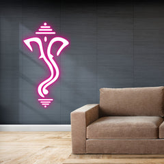 The Seven Colours Lord Ganesha Led Neon Sign Wall Decor Led Neon Light Sign Wall Art for Wall Decoration, Neons light | Neon Sign Decor (18 by 18 Inches)