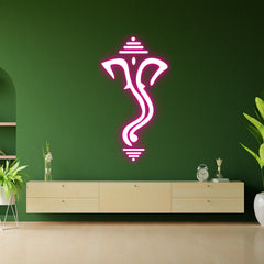 The Seven Colours Lord Ganesha Led Neon Sign Wall Decor Led Neon Light Sign Wall Art for Wall Decoration, Neons light | Neon Sign Decor (18 by 18 Inches)