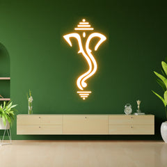 Lord Ganesha Led Neon Light Wall Decor Led Neon Light Sign Wall Art for Wall Decoration, Neons light | Neon Sign Decor | Customized Led Neon Sign (18 by 18 Inches)