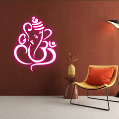 Lord Ganesha Led Art for Wall Decoration Neon Light Sign