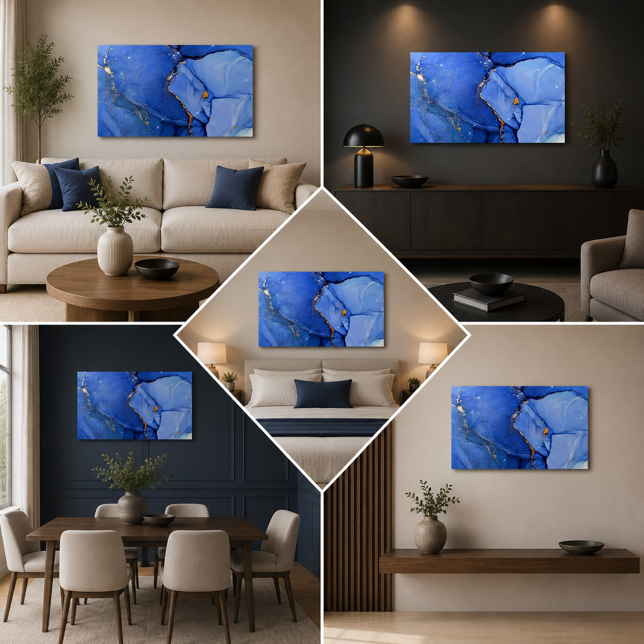 Abstract Canvas Painting Wall Frame for Living Room Wall Decor