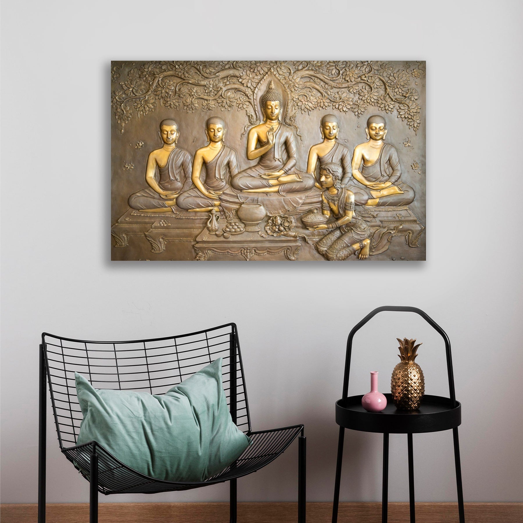 Lord Buddha Painting Canvas wall Frame for Wall Decor