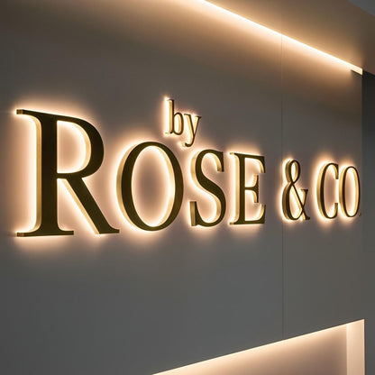 3D LED channel letter sign with acrylic face and metal sides for office and shop signage