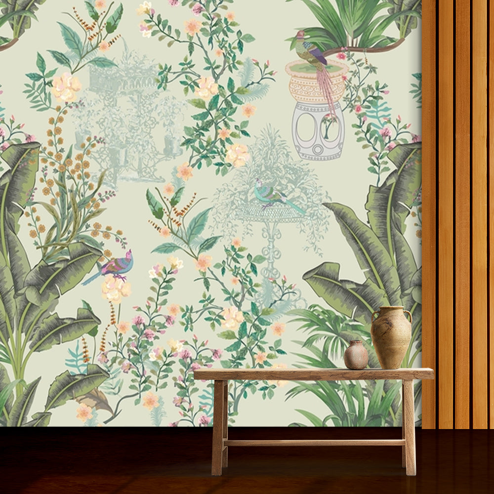 Premium Floral Wallpaper for Living Room