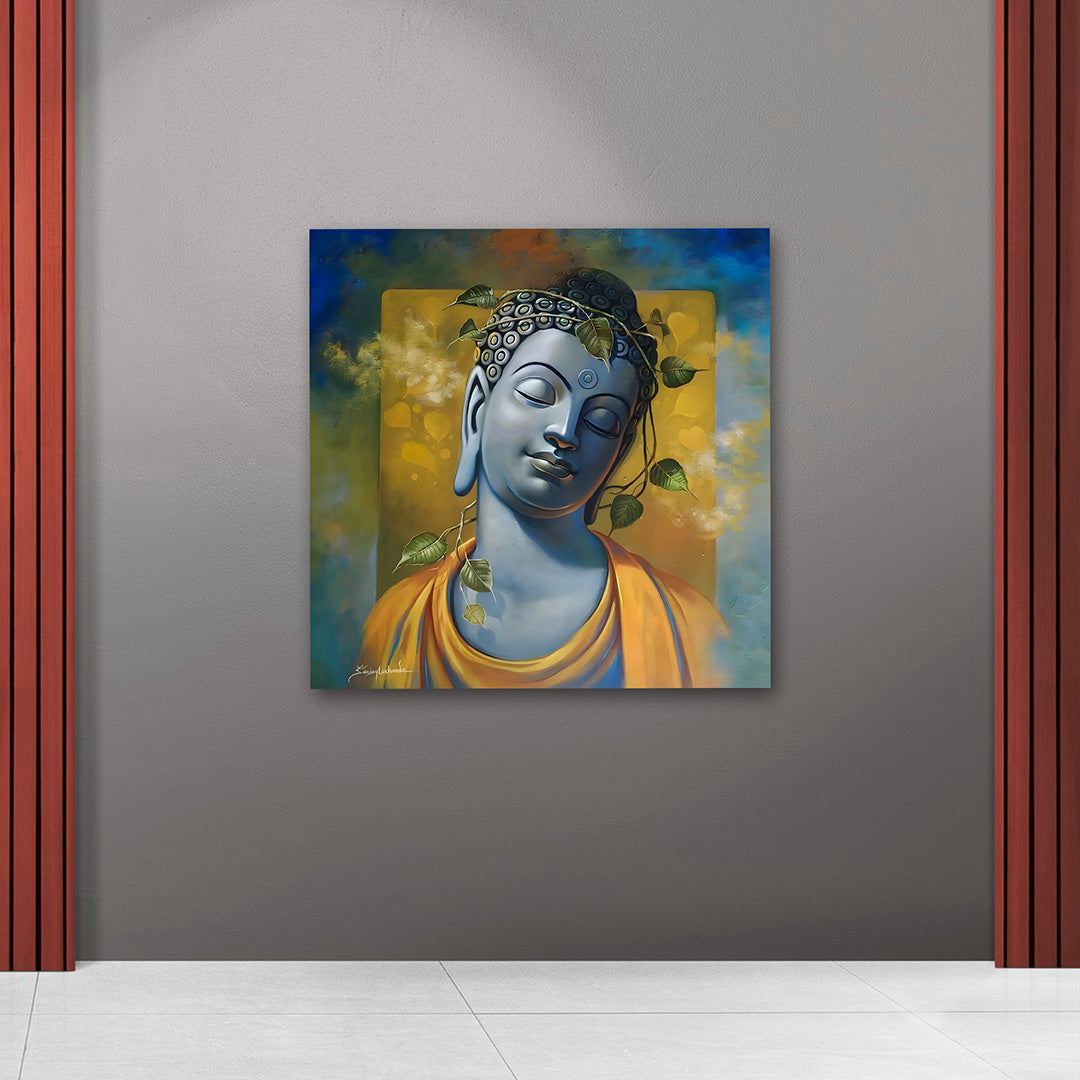 Serene Buddha Wall Painting | Peaceful Spiritual Canvas Art for Home & Meditation Decor