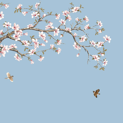 Bird in a Floral Tree  Wallpaper for Living Room