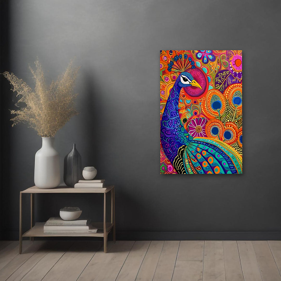 Sun Face Traditional Indian Canvas Wall Art | Ethnic Folk Sun Painting for Home Decor & Living Room (Copy)