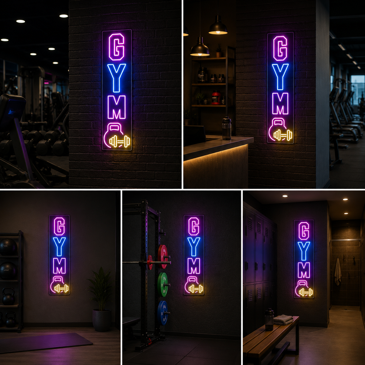 Gym LED Neon Sign | Custom Fitness Wall Light for Gym, Fitness Studio, CrossFit, Home Gym & Workout Room