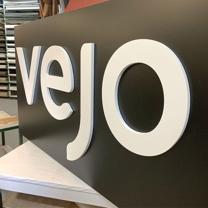 3d acrylic letter sign board with base panel custom raised letters shop office branding