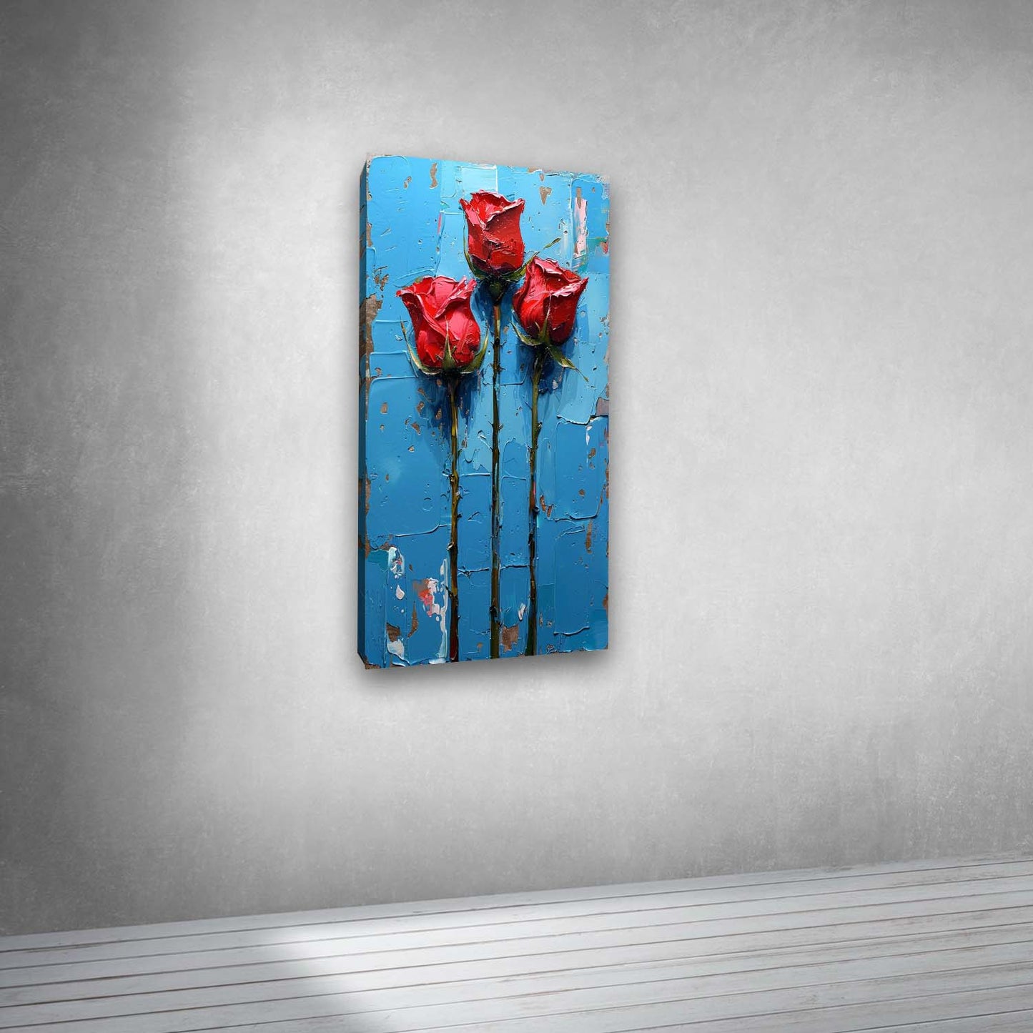 Abstract Red Rose Canvas Painting Wall Art Frame for Wall Decor |  Abstract Wall Art Canvas Painting