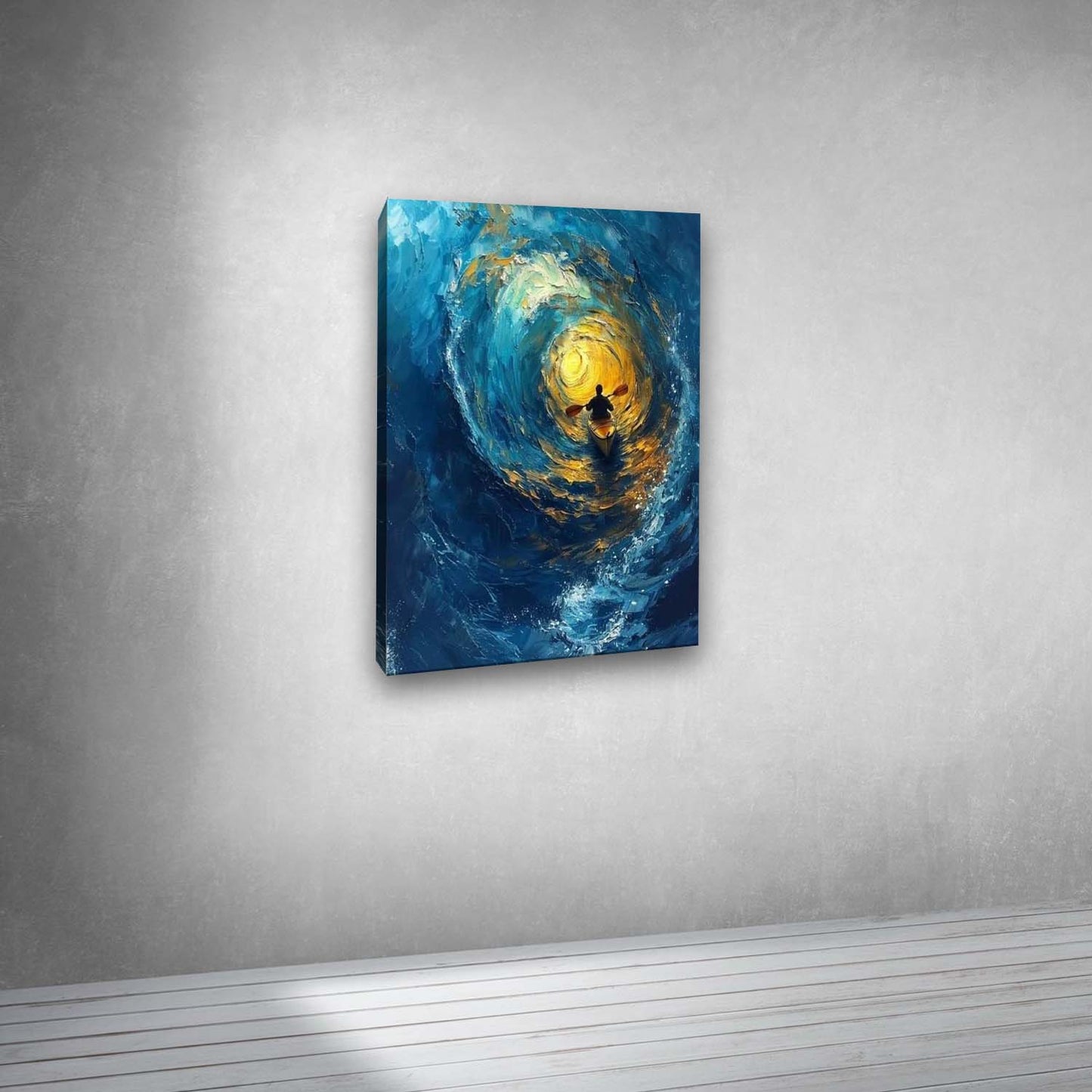Abstract Canvas Painting A journey Through Ocean Wall Art Frame for Wall Decor | Abstract Wall Art Canvas Painting