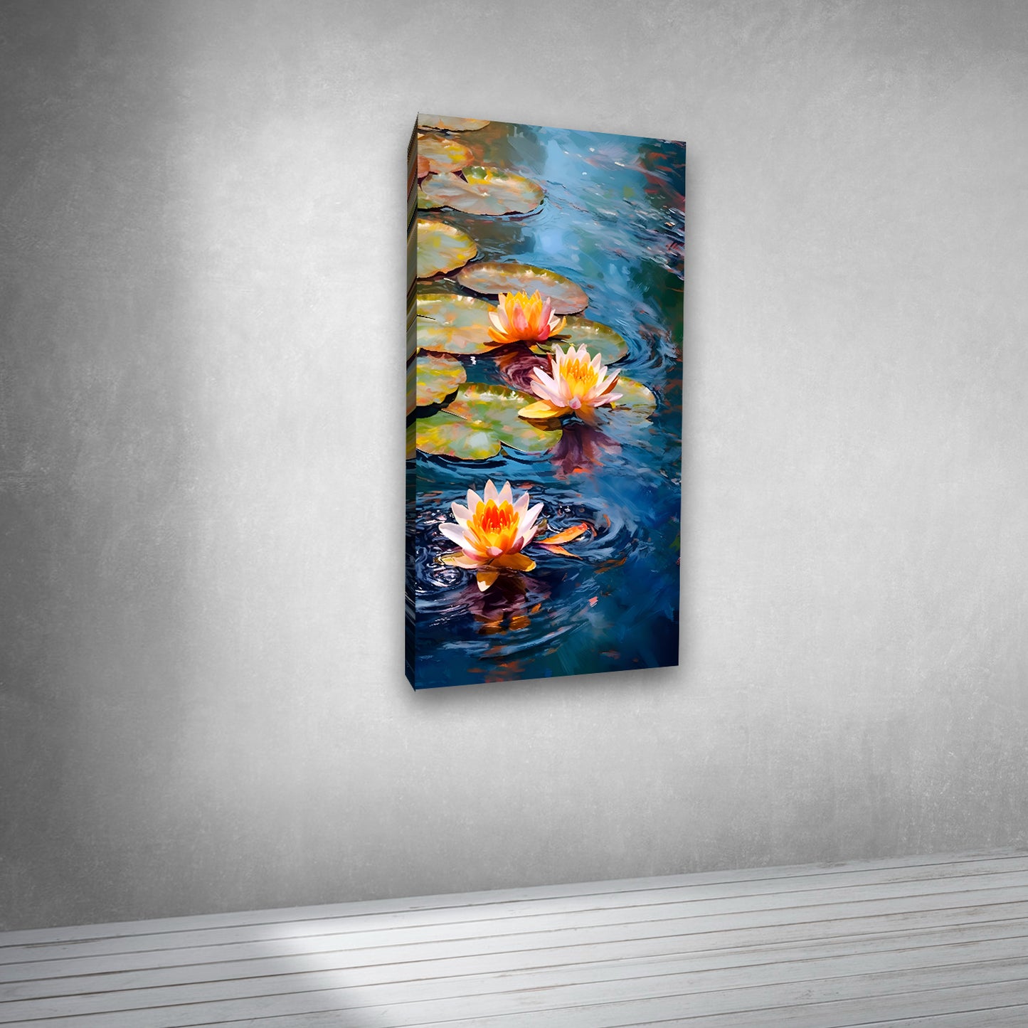 Canvas Painting Frame The Lotus Flower Abstract Modern Wall Art Frame for Wall Decor | Canvas Painting Frame