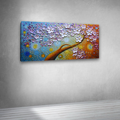 Canvas Painting Frame A Flower Tree Abstract Modern Wall Art Frame for Wall Decor | Big Large Size Canvas Painting