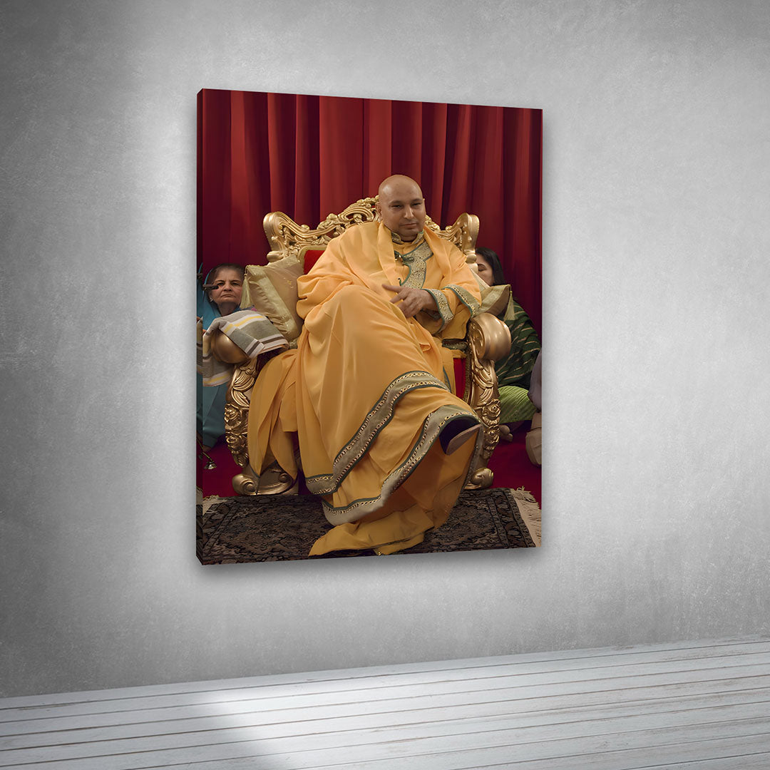 Guruji Swaroop Canvas Painting Frame | Divine Blessings Wall Art for Living Room