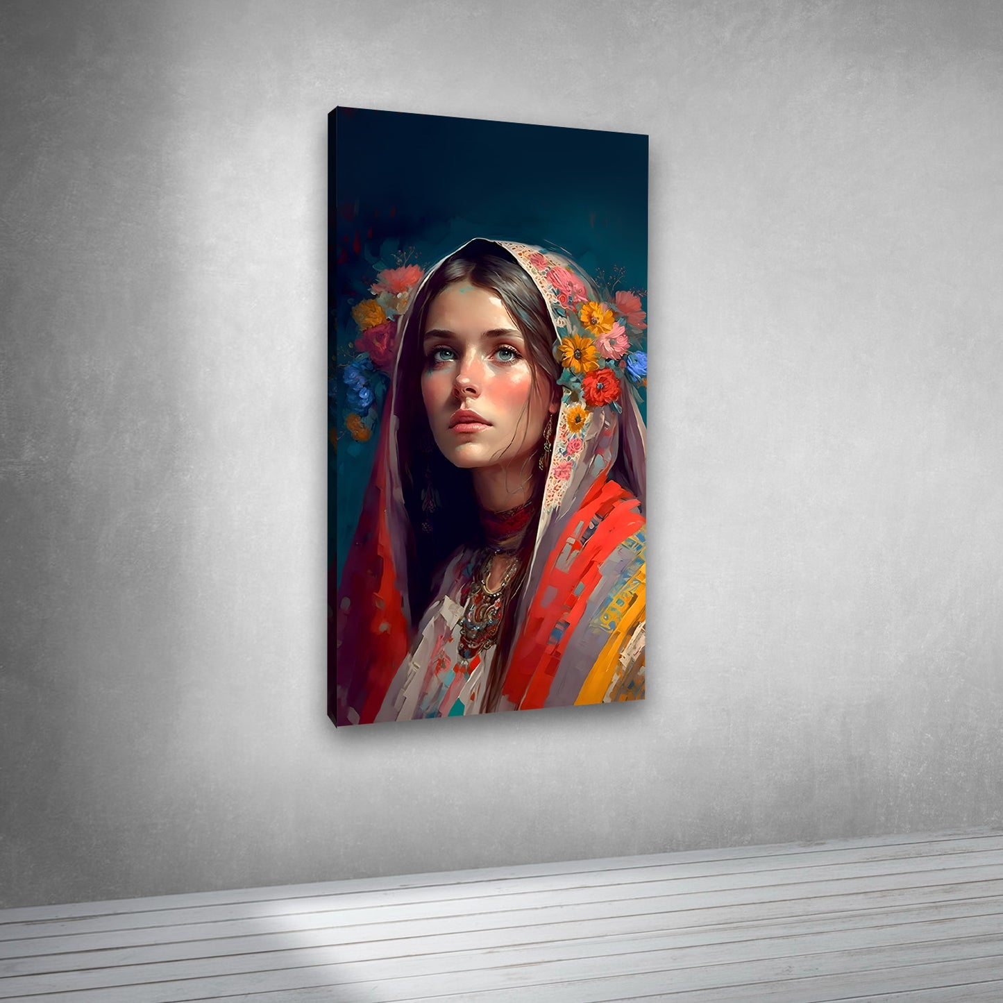 Canvas Painting Frame A Beautiful Women Abstract Modern Wall Art for Wall Decor | Big Large Size Canvas Painting Frame