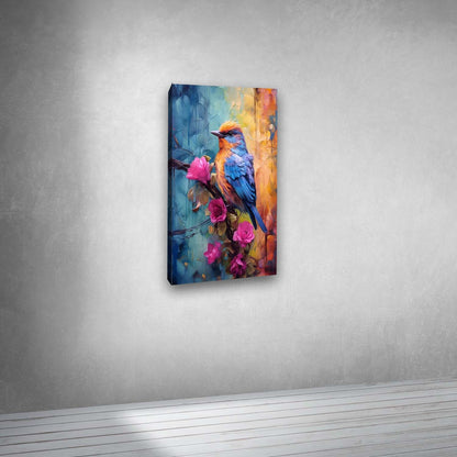Abstract Canvas Painting A Colour Bird Wall Art Frame for Wall Decor | Abstract Wall Art Canvas Painting