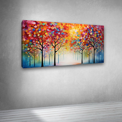 Canvas Painting Frame Landscape Colourful Floral Trees Modern Wall Art for Wall Decor | Big Large Size Canvas Painting Frame