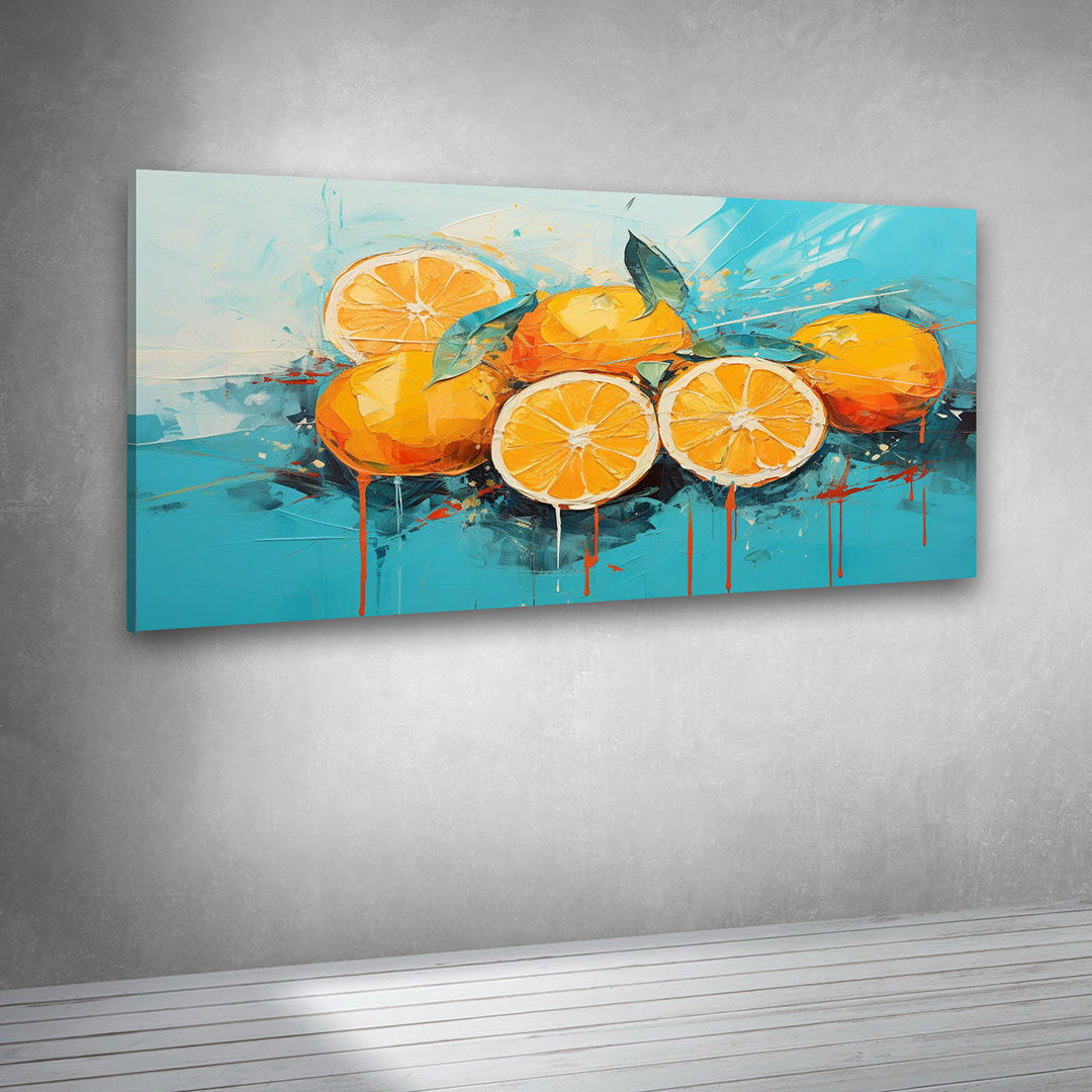 Abstract Orange Fruit Canvas Painting Wall Art