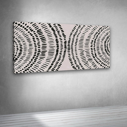 Black and White Abstract Pattern Canvas Wall Art for Living Room Decor