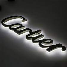 LED Acrylic Channel Letter Sign Stainless Steel Side 3D Illuminated Letter Signage for Store and Office Branding