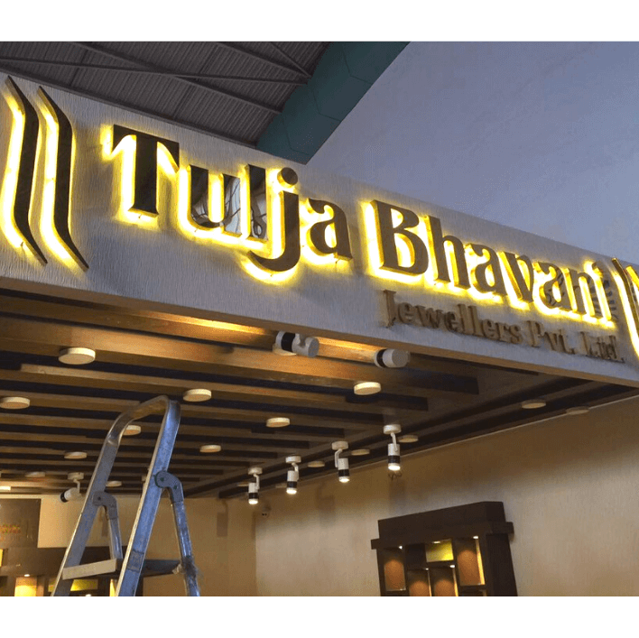 LED Halo Lit Channel Letter Sign 3D Backlit Letter Signage for Premium Wall Branding and Office Decor